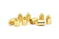 Altın Uç Kapağı, 6 Altın Kaplamalı Pirinç Uç Kapağı, Kablo Ucu, 6 mm Kablo Ucu (7x11 mm) Kapak1 b0019 Q0640