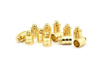 Altın Uç Kapağı, 6 Altın Kaplamalı Pirinç Uç Kapağı, Kablo Ucu, 6 mm Kablo Ucu (7x11 mm) Kapak1 b0019 Q0640