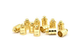 Altın Uç Kapağı, 6 Altın Kaplamalı Pirinç Uç Kapağı, Kablo Ucu, 6 mm Kablo Ucu (7x11 mm) Kapak1 b0019 Q0640