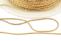 Brass Snake Chain, 5 Meters - 16.5 Feet Raw Brass Snake Chain (0.80mm) Z175