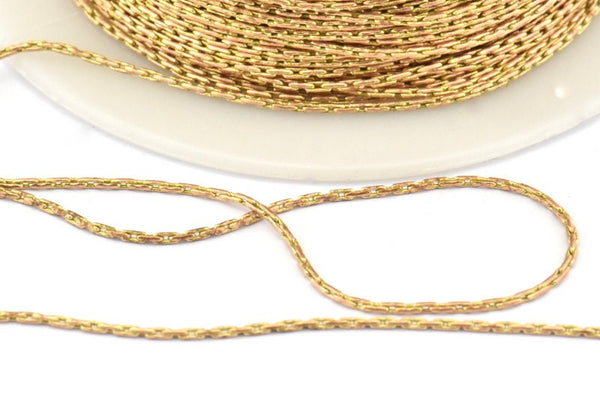 Brass Snake Chain, 5m-10m-20m-50m-90m Raw Brass Snake Chain (0.80mm) Z175