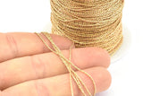 Brass Snake Chain, 5m-10m-20m-50m-90m Raw Brass Snake Chain (0.80mm) Z175