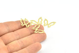 Brass Butterfly Connector, 50 Raw Brass Butterfly Connectors With 2 Holes, Charms, Earrings (19x15x0.40mm) B0301