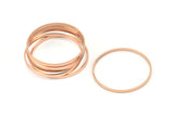 Circle Connectors - 6 Rose Gold Plated Brass Circle Connectors (30x0.8x2mm) D0314 Q0798