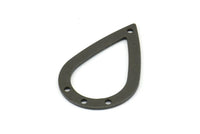 Black Drop Charm, 12 Oxidized Brass Black Drop Charms With 4 Holes, Findings (31x20x0.75mm) E043
