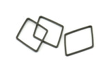 Black Diamond Charm, 12 Black Brass Black Open Diamond Ring Charms (31x21.5x1mm) E051 H1671