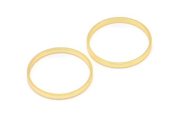 Altın Daire Konnektörleri, 8 Altın Kaplama Pirinç Daire Konnektör (22x0,8x2 mm) D0312 Q0679