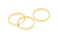 Altın Daire Konnektörleri, 8 Altın Kaplama Pirinç Daire Konnektör (22x0,8x2 mm) D0312 Q0679