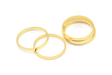 Altın Daire Konnektörleri, 8 Altın Kaplama Pirinç Daire Konnektör (22x0,8x2 mm) D0312 Q0679