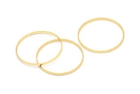Altın Daire Konnektörleri, 6 Altın Kaplama Pirinç Daire Konnektör (35x0,8x2 mm) D0315 Q0688