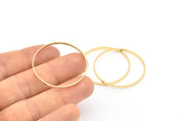 Altın Daire Konnektörleri, 6 Altın Kaplama Pirinç Daire Konnektör (35x0,8x2 mm) D0315 Q0688
