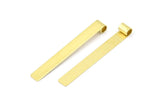 Raw Brass Pendant, 24 Raw Brass Rectangle Pendants (42x5x0.40mm) B0275