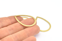 Pirinç Damla Takılar, 1 Delikli 24 Ham Pirinç Damla Takı, Küpe Takıları, Bulgular (36x24x0,80 mm) D0605