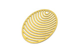 Brass Oval Charm, 10 Raw Brass Oval Earring Charms With 1 Hole, Findings (40x26mm) D0632