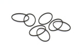 Black Oval Charm, 50 Oxidized Brass Black Oval Connectors (20x13 mm) Bs 1667