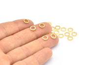 Altın Altıgen Yüzük, 24 Altın Kaplama Pirinç Altıgen Yüzük (6x1mm) D0012