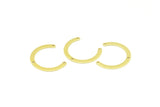 Brass Geometric Charm, 24 Raw Brass Geometric Charms With 3 Holes, Findings (28x3x0.80mm) B0337