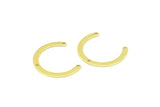 Brass Geometric Charm, 24 Raw Brass Geometric Charms With 3 Holes, Findings (28x3x0.80mm) B0337