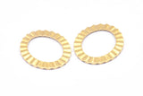 Pirinç Oval Charm, Deliksiz 6 Ham Pirinç Dalgalı Oval Bağlantı Parçası, Bulgular (28x33x1mm) D894