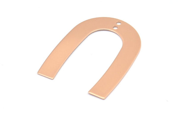 Gül Altın Geometrik Charm, 2 Delikli 3 Gül Altın Kaplama Pirinç U Şeklinde Kolye, Charmlar, Bulgular (35x27x0,50 mm) E015 Q0501