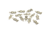 Silver Tulip Charm, 50 Antique Silver Plated Brass Tulip Charms (10x5mm) A0507