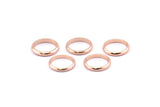 Rose Gold Spacer Beads, 12 Rose Gold Plated Brass Spacer Beads (10-11mm) A0234