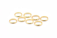 Gold Spacer Beads, 12 Gold Plated Brass Spacer Beads (10-11mm) A0234