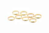 Gold Spacer Beads, 12 Gold Plated Brass Spacer Beads (10-11mm) A0234