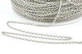 Silver Brass Chain, 20 Meters - 66 Feet Silver Tone Brass Soldered Chain (1.2x2mm) Z180