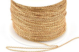 Brass Link Chain, 5m-10m-20m-50m-90m Raw Brass Soldered Chain (1x1.5mm) Z177