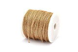 Brass Link Chain, 10 Meters - 33 Feet Raw Brass Soldered Chain (1.5x2.3mm) Z176
