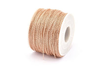 Rose Gold Link Chain, 3 Meters - 9.9 Feet Rose Gold Plated Brass Soldered Chain (1.2x1.8mm) Z171
