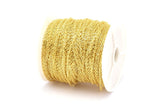 Gold Link Chain, 3 Meters - 9.9 Feet Gold Plated Brass Soldered Chain (1.5x2mm) Z178