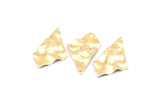 Brass Diamond Charm, 12 Raw Brass Diamond Charms With 1 Hole, Earrings, Findings (37x23x0.60mm) D0713