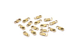 Brass Parrot Clasps, 24 Raw Brass Lobster Claw Clasps (12x6mm) A0987