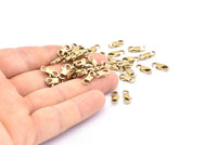 Brass Parrot Clasps, 24 Raw Brass Lobster Claw Clasps (12x6mm) A0987