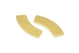 Brass Rectangle Bar, 24 Raw Brass Rectangle Bars With 2 Holes (28x8x0.80mm) D0584