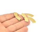 Brass Rectangle Bar, 24 Raw Brass Rectangle Bars With 2 Holes (28x8x0.80mm) D0584