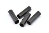 Industrial Long Tubes, 6 Oxidized Brass Black Industrial Long Tube Findings (30x9mm) Brc180--r027 S854