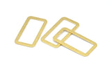 Brass Rectangle Charms, 24 Raw Brass Rectangle Charms With 1 Hole, Earrings, Pendants (31x16x0.80mm) D0609