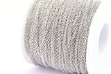 Silver Soldered Chain, Silver Tone Soldered Brass Chain (1.5x2mm) Mb 8-40