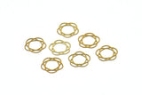 Brass Orbit Connector, 100 Raw Brass Orbit Connectors, Charms, Earrings, Findings (11mm) D0657
