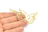 Brass Face Charm, 10 Raw Brass Face Charms With 1 Loop, Pendants, Earrings, Findings (50x25x1mm) D0624