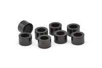 Black Spacer Bead, 12 Oxidized Brass Black Industrial Tubes, Spacer Beads, Findings (7x4.5mm) Bs 1348