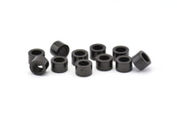 Black Spacer Bead, 12 Oxidized Brass Black Industrial Tubes, Spacer Beads, Findings (7x4.5mm) Bs 1348