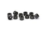 Black Spacer Bead, 12 Oxidized Brass Black Industrial Tubes, Spacer Beads, Findings (7x4.5mm) Bs 1348