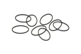 Black Oval Charm, 50 Oxidized Brass Black Oval Connectors (20x13 mm) Bs 1667