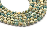 Afrika Opal, Aqua Terra Jasper 8 mm Değerli Taş Yuvarlak Boncuklar 16 inç Tam Zincir T098