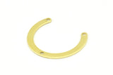 Brass Geometric Charm, 24 Raw Brass Geometric Charms With 3 Holes, Findings (28x3x0.80mm) B0337