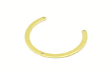 Brass Geometric Charm, 12 Raw Brass Geometric Charms With 3 Holes, Findings (40x3x0.80mm) B0340